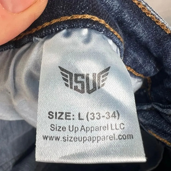 Size Up Apparel White Side Stripe Spatter Effect Zip Ankle Skinny Jeans Sz 33-34 - Picture 7 of 9